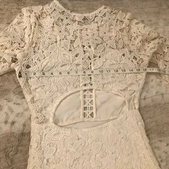 𝅺: : DARK PINK (ASOS) Formal Lace Dress : : - Picture 6 of 14